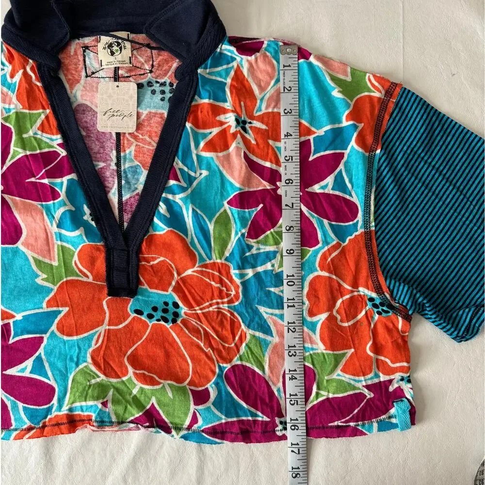 New Free People On A Boat Polo in Coastal Combo Size S - Picture 11 of 11